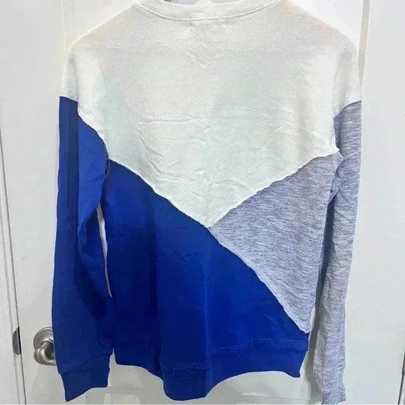 Touch Stadium Vintage NY sweatshirt blue off white heather blue women S - Picture 6 of 9